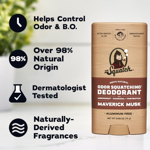 Dr. Squatch Natural Men’s Deodorant, Aluminum Free Deodorant Men (3-Pack) - image 5