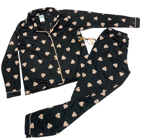 Pijama Americano Feminino Adulto De Frio Com Botões Com Abertura Frontal de Inverno Manga Longa e Ca