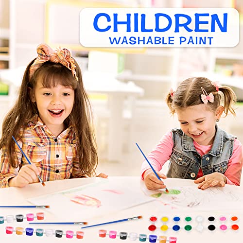 Cosbay Acrylic Paint Strips For Kids&Adults,Bulk Set Of 12 Washable Filled Paint Sets In 8 Colors,With 12 Paintbrushes,Painting Art Supplies Craft Paint Pots,Perfect For Home Birthday Party Favors thumb #4