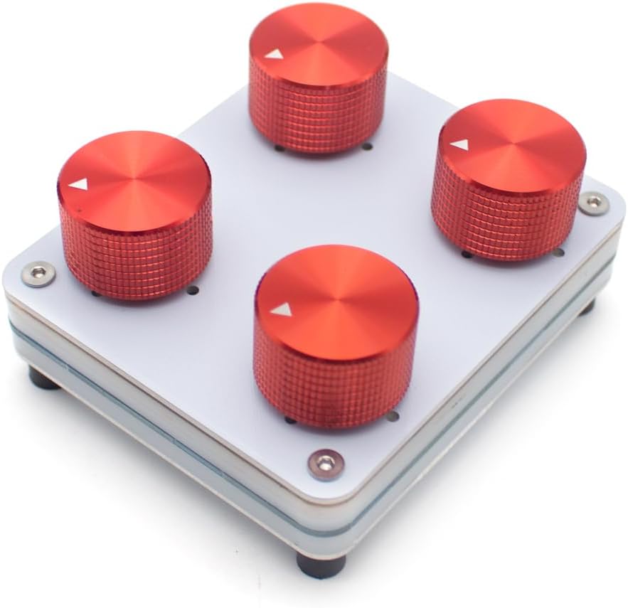 4-Knob MIDI Controller – USB-C Programmable DAW Control Knobs | 4 Assignable Knobs with Customizable CC Mapping. Compatible with Ableton Live, Logic Pro, Fl Studio, Cubase