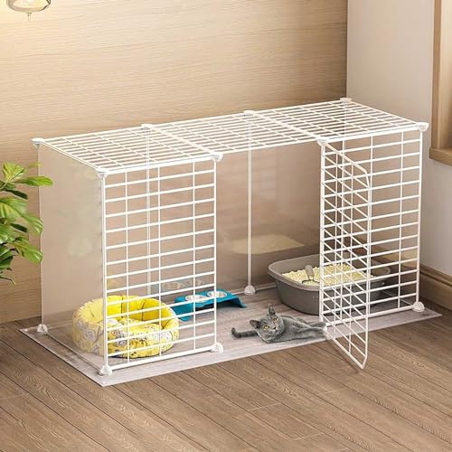 Cage pour chats en métal détachable HJMMWT, parc d'intérieur modulable pour furets