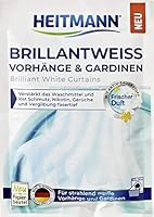 HEITMANN Brillantweiß Vorhänge & Gardinen | Verstärkt das Waschmittel und löst Schmutz, Nikotin & Gerüche fasertief | Für strahlend weiße Textilien | 50 g