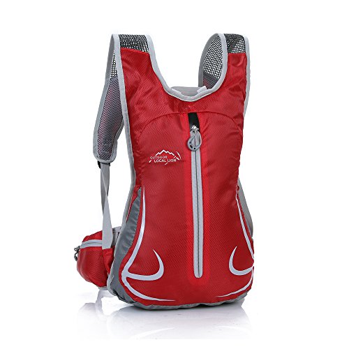 ONTYZZ Mochila MTB Ciclismo Mochilas Pequeñas Ligera Mochila Deportiva Correr Mochila Bici Impermeable Mochilas Trekking Mochila Montaña Mujer Hombre Mochilas de Marcha Mochilas para Esquiar Rojo