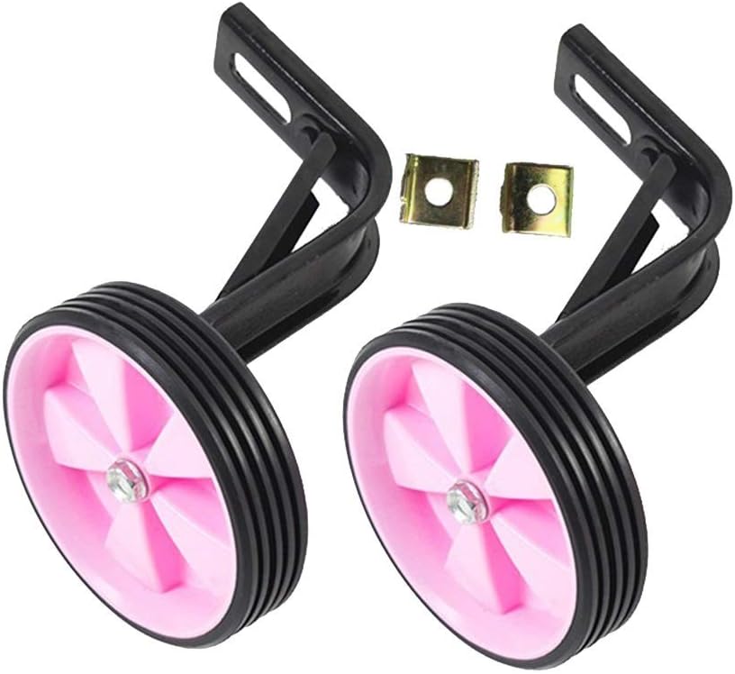 Children's Tricycle, Stabilisers Training Wheels, Adjustable Wheel Stabilisers, Stabilisers Childs Bike for 12-20 Inch (Pink 20")