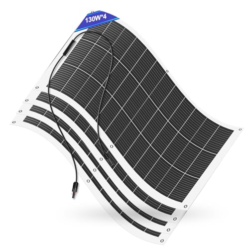 ECO-WORTHY 520 Watt 12V(4 Stücke 130W) Solarpanel Flexibles...