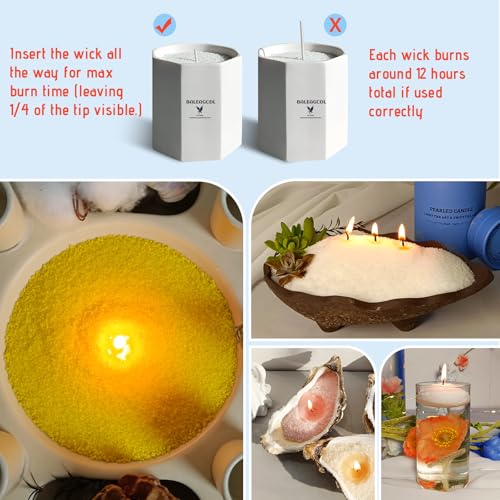 Mechas para velas 2 pulgadas pack 100 unidades algodon miniatura 5