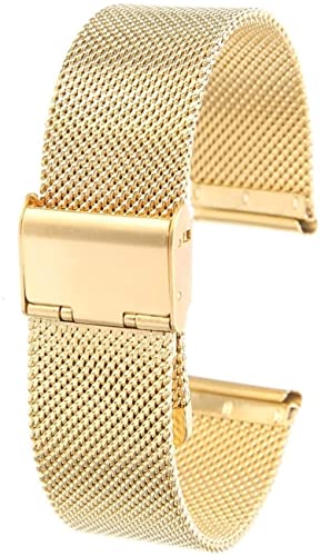 Bracelet de montre en acier inoxydable de 12mm à 24mm avec maille et extrémité droite