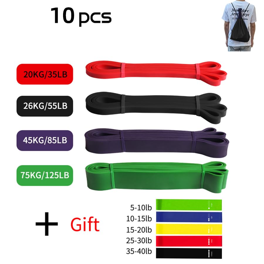 Elastici Fitness Allenamento Pilates Fascia di resistenza in lattice Fascia elastica for esercizi for la forza sportiva Pull Up Assist Band Attrezzatura for il fitness resistente(13hong19hei32zi45lv)
