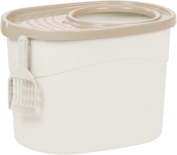 Iris Ohyama, Cat litter tray with perforated lid, no odor & litter