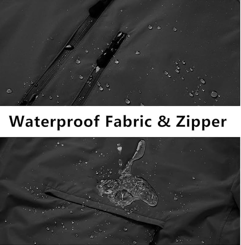 Rain Jacket Men Cycling Scrub Waterproof Motorcycle Windproof Running Golf Fall Coats Bomber Raincoat Packable