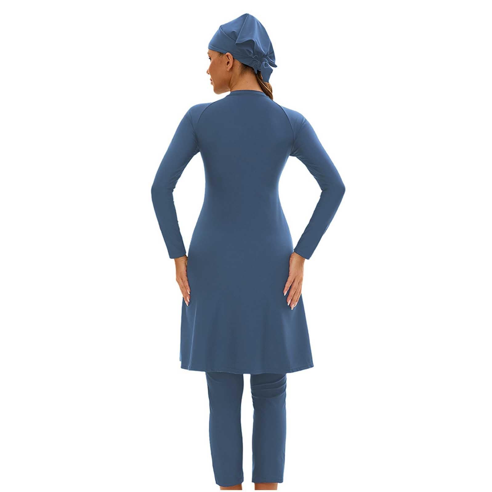 Muslimische Badeanzug Damen: Burkini Uv Rashguard Bauchweg Große Größe Swimwear Badeanzüge Push Up Shape Schwimmanzug Swimsuits for Women Slim Fit Swim Suit Badebekleidung
