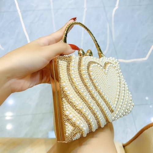 Sac de soirée pochette mariage chaîne amovible et strass brillants