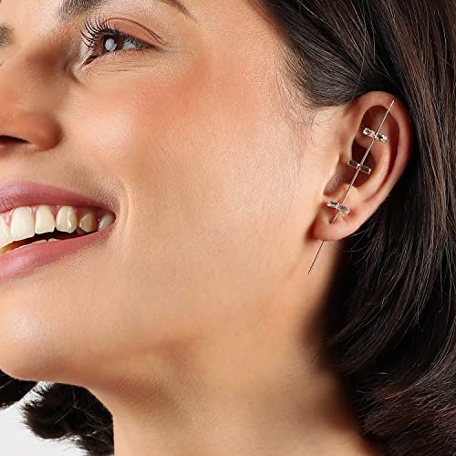 Image of SOHI Designer Cuff Earrings for women & girls, cute earrings for girls, fancy earrings for women stylish, fashion jewellery for women, Light Weight stylish, Cuff Earring, One Ear Cuff, Ear wire