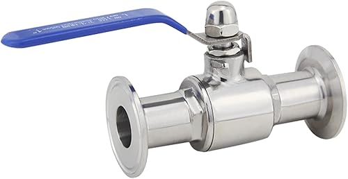 Miniatura 4 de Fitvell Válvula sanitaria de acero inoxidable 1,5" Tri abrazadera válvula de bola 1" tubo OD PTFE alineado Home Brew