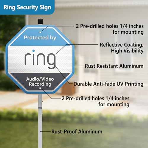 1 Yard Sign compatible with Home Security System,Security Yard Sign with with Stake (STAKE INCLUDED) - Image 2