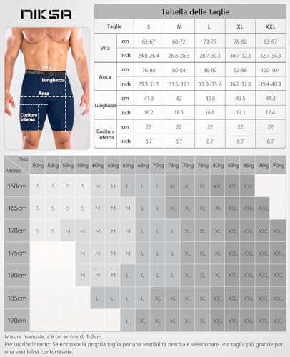 Image of Niksa 1 /2 Pack Mens Compression Shorts with Pocket, Performance Spandex Athletic Sports Workout Running Underwear Shorts