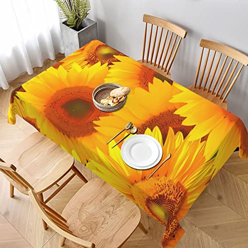 Nappe rectangulaire tournesol anti-tache pour simplifier les repas - 2