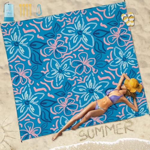 Famstar Beach Blanket Sandproof Waterproof 78811-5 Adults Oversized Compact Lightweight Durable Beach Mat for Travel Camping Hiking Picnic Blanket