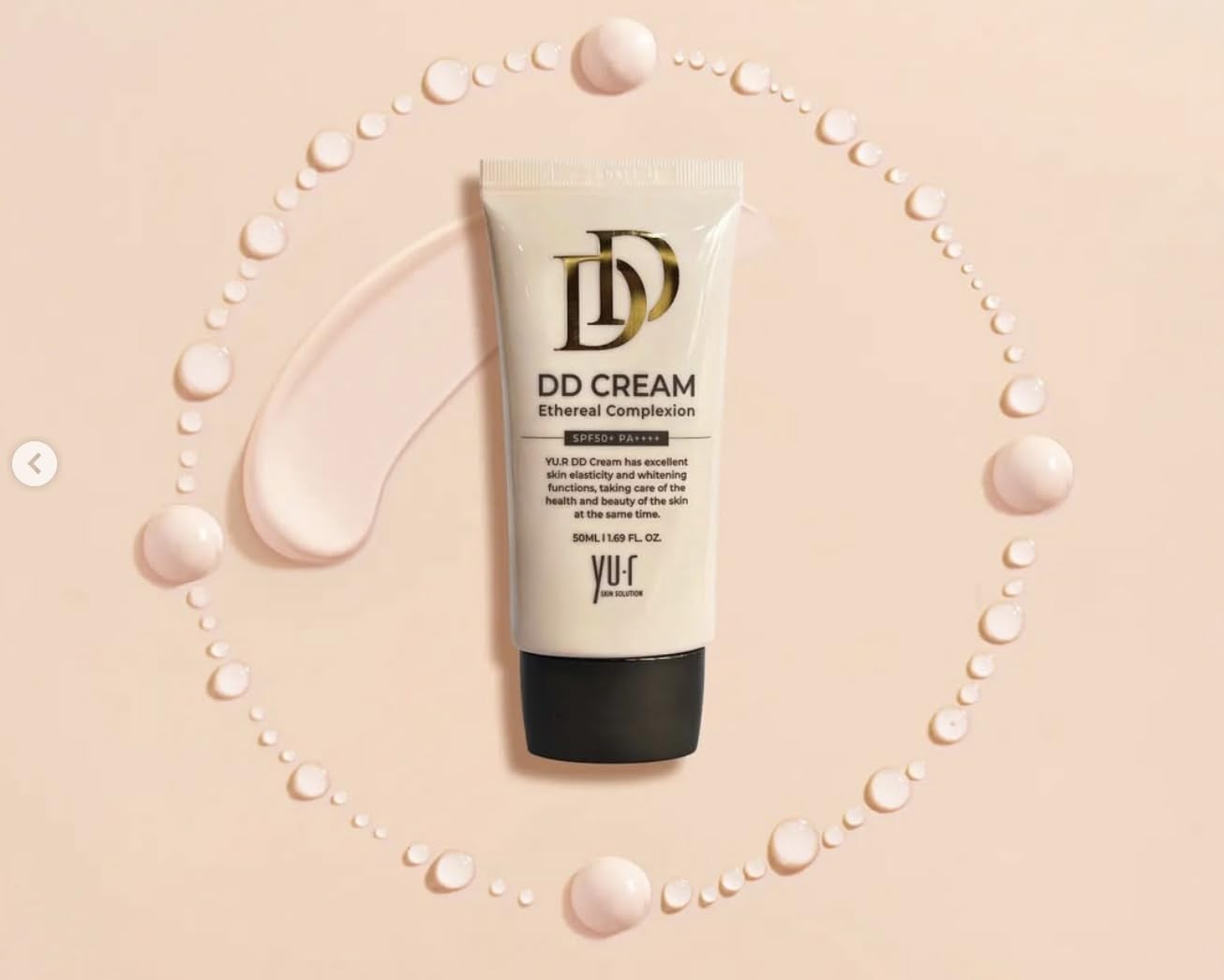 Yu.r DD Creme Ethereal Complexion, SPF 50+, 2-in-1 Make-up und Pflege, 50ml (medium)