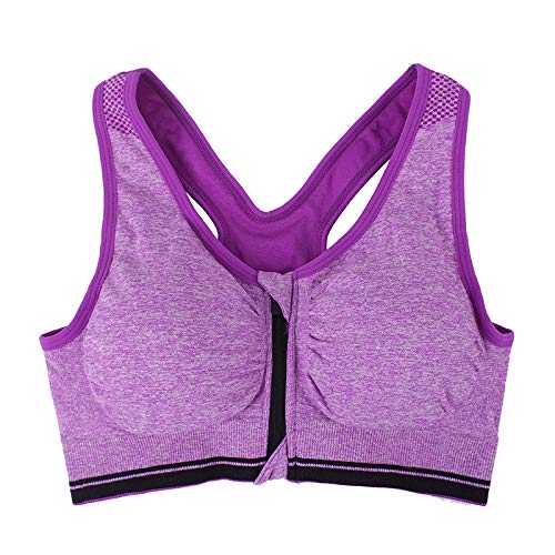Buy JaiAki Front Open Zipper Padded Sports Bra Sports Gym Yoga Dancing