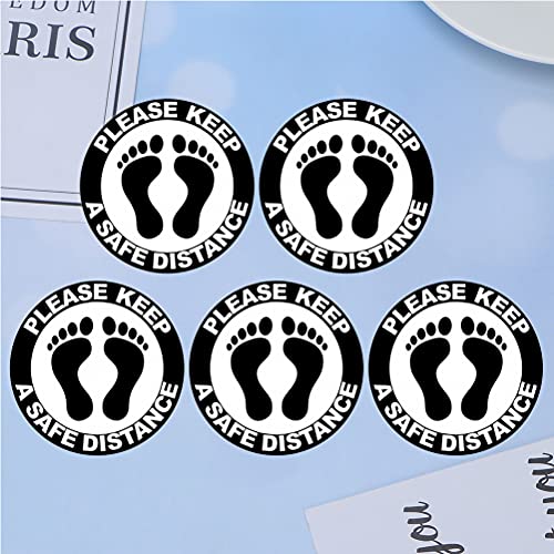 Cabilock 5 vellen preventie stickers decor houden afstand sticker zelfklevende ronde sticker voor school winkelcentrum… - Image 4