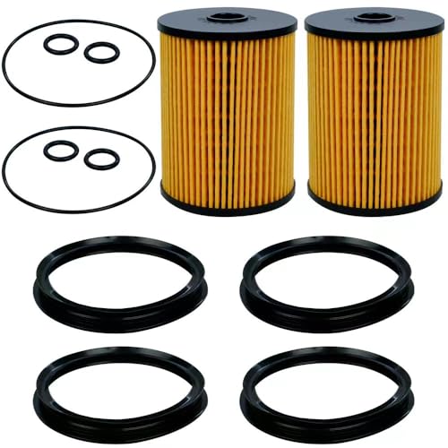 2PCS 16146757196 Fuel Filter Kit with O-Rings Seal Fit for R50 R52 R53 R55 R56 R57 R58 Clubman Convertible Hatchback 2002-2015
