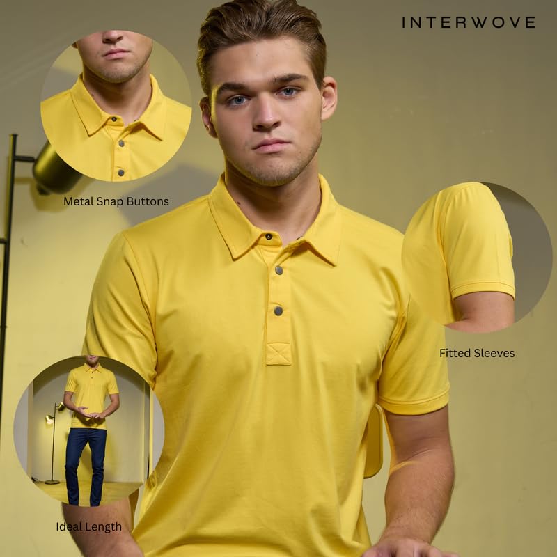 Image of Interwove Bamboo Knitted Polo T-Shirt