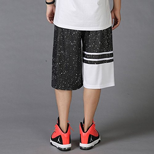 最安値 Levife レバイフ ワイドハーフパンツ 大きいサイズ バスパン バスケ ダンス 速乾 ワイドショートパンツ メンズ ブラック ホワイト 3xlの価格比較