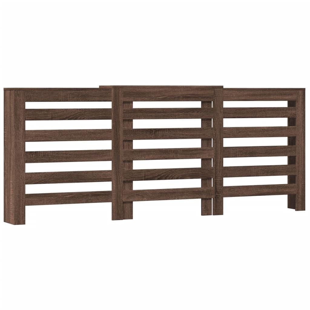 vidaXL Radiator Cover, Heater Cover for Living Room Hallway, Slat Cabinet for Decorative, Heater Shelf, Radiator Shelf, Brown Oak Engineered Wood — image 1