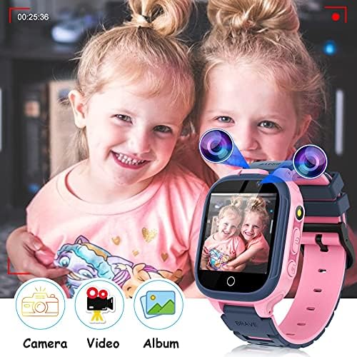 Kesasohe Kids Smart Watch Toys, 24 Games Smart Watch for kids Toys with 2 Cameras Video Pedometer Step Count MP3 Player Music Watch Boys Girls Children 3-12Y Christmas Birthday Gifts