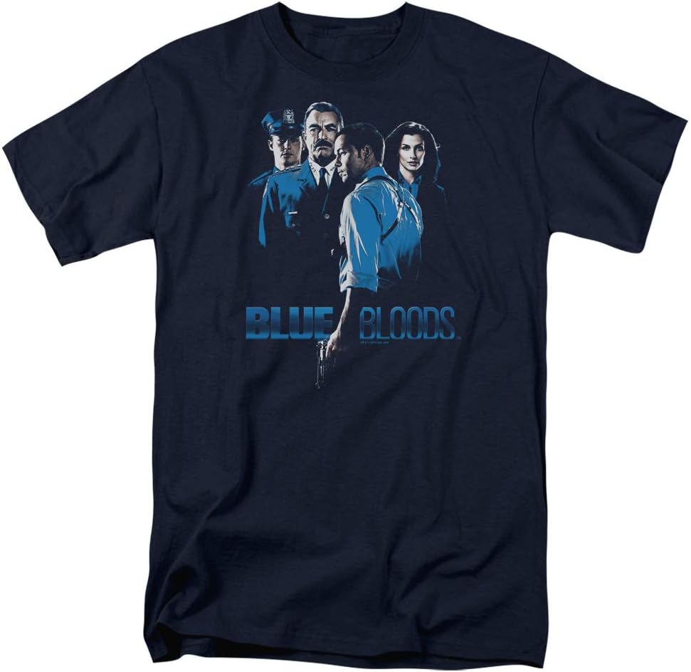 Blue Bloods Blue Inverted Unisex Adult T-Shirt for Men and Women, Large