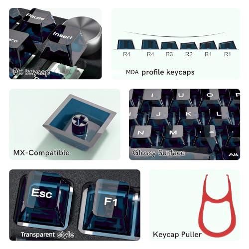 Image of dagaladoo Clear keycaps Set,Translucent Keyboard keycaps,Jelly Key caps