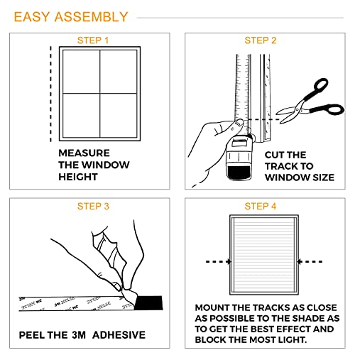 Pasoun Simple Yet Effective At 100% Blackout Pvc Light Blockers For Window Shades And Blinds, Light Blockers For Shades Block Sunlight Along Two Sides Of Blackout Shades Blinds,58.5" Silvery Grey,2Pcs #TOP6