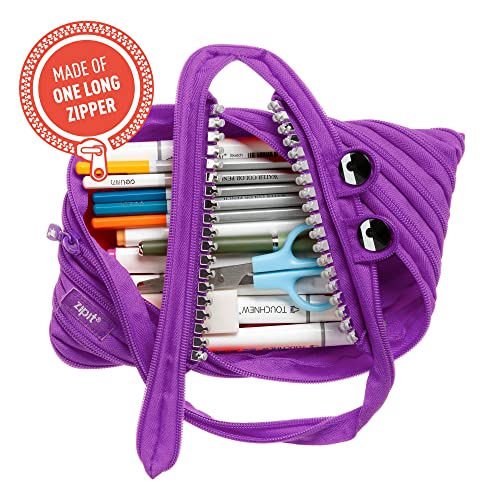 Image of ZIPIT Grillz Big Pencil Case /Cosmetic Makeup Bag, Purple