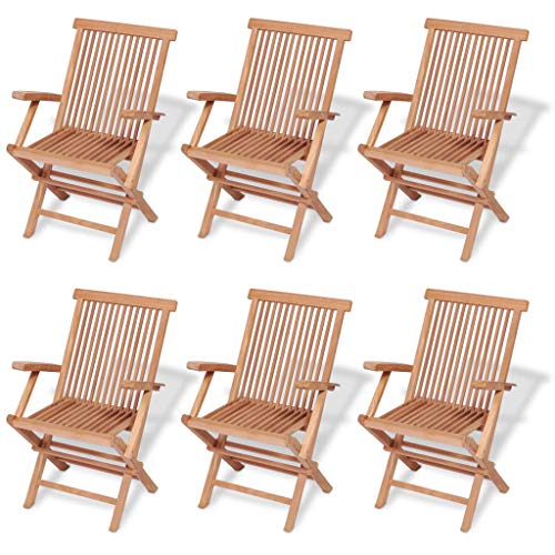 Chusui 7-TLG. Garten-Essgruppe, Gartenmöbel Set, Gartengarnitur, Garten Sitzgruppe, Lounge Set, Loungemöbel, Teak… – Bild 5