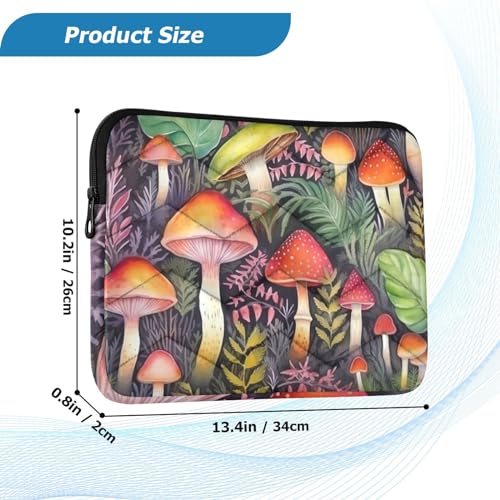 Funda para portátil 13-14 pulgadas impermeable con diseño de hongos miniatura 3