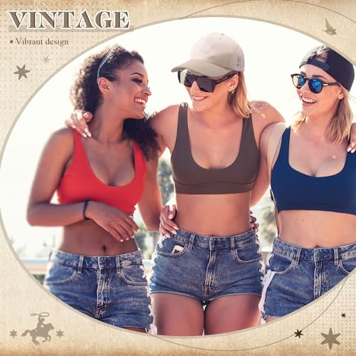 Image of JaGely Two Tone Western Cowboy /Cowgirl Trucker Hat for Women Men Gift Vintage Embroidered Country Baseball Cap