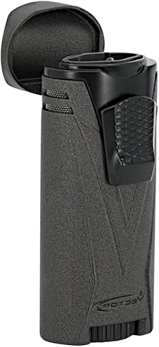 Miniatura 5 de Vector Hierro Quad 06 Azul Mate Quad Llama a prueba de viento Jet Encendedor para cigarros