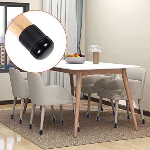 Ezprotekt Chair Sliders for Carpet, 24 Pcs Round Chair Glides for Carpet, Carpet Furniture Sliders Pads, Stool Leg Protectors Caps, Carpet Furniture Glides Quickly Black (S Fit: 0.55" - 0.75") by Ezprotekt - Image 5