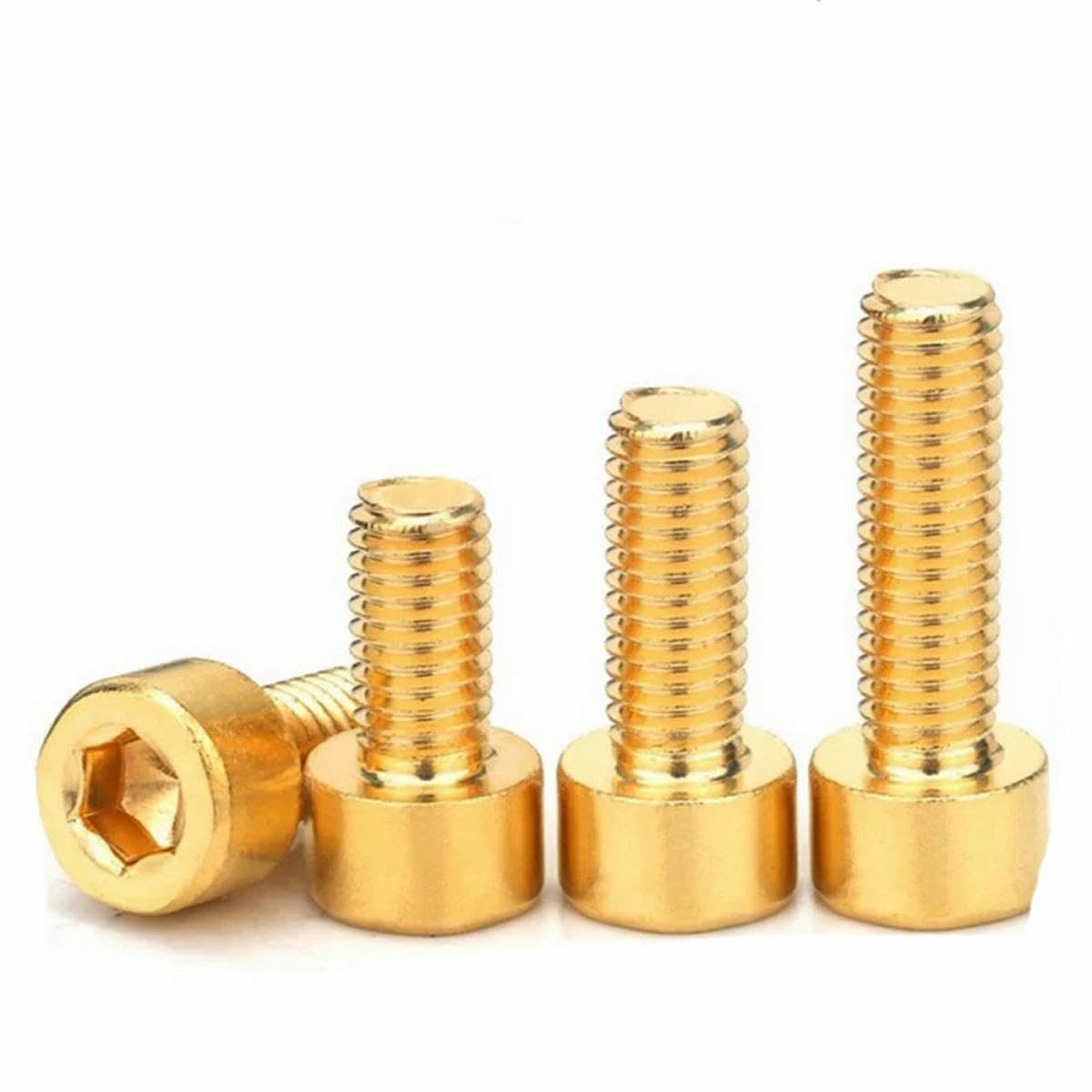 10 pz/lotto M3 M4 M5 M6 M8 Viti a testa cilindrica con esagono incassato in ottone DIN912-M10-25mm x10 pz