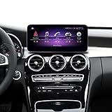 12.3 Pulgadas Radio Coche Bluetooth Pantalla,Android 11 Pantalla táctil con CarPlay y Android Auto, para Mercedes Benz Clase C W176,CLA ,GLA Clase C W205 GLC 2015-2018 NTG5.0/5.1