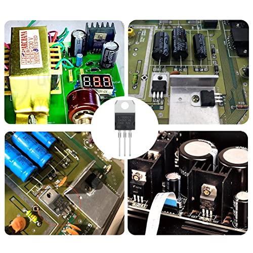 AUKENIEN 12 Werte 60 Stück L7805 LM317 L7806 L7808 L7809 L7810 L7812 L7815 L7818 L7824 L7912 L7915 Positiv Negativ Spannungsregler Sortiment Kit TO-220 Voltage Regulator