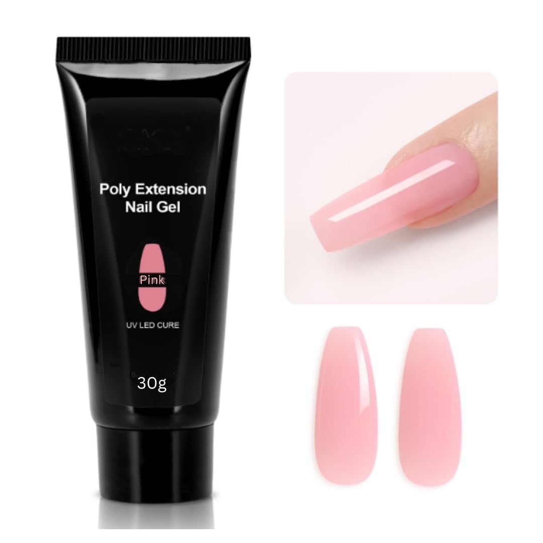 Poly Gel, 30g Nail Extension Gel, Pink Builder Gel Nail Enhancement Gel for Beginner & Professional Nail Art Salon DIY at Home (POLY GEL PINK,30G)-picture-15