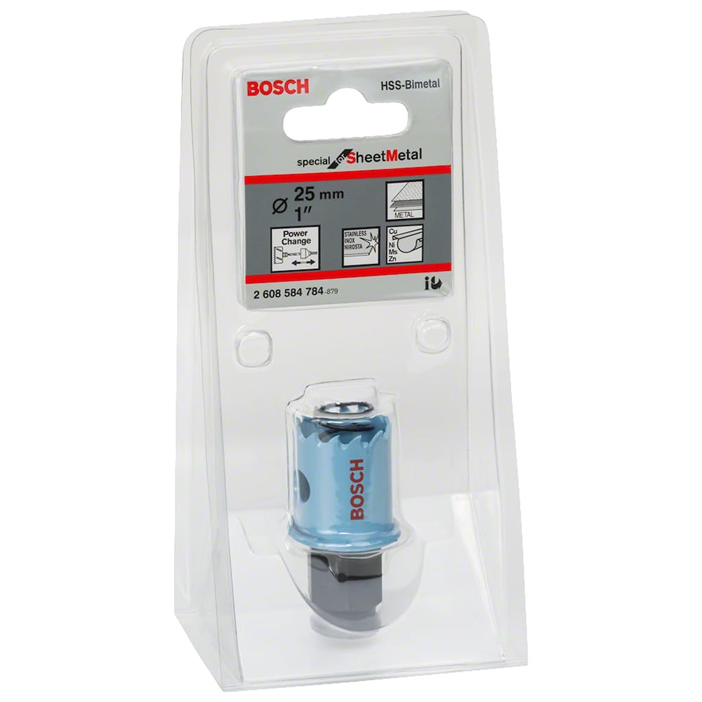 Bosch Black/Blue Professional Hole Saw Special For Sheet Metal (For Stainless And Steel Sheets, Ø 25 Mm, Accessories For Drills)