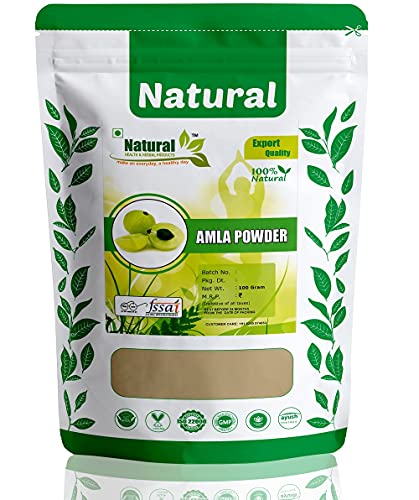 Natural Health and Herbal Products Organic Quality Amla Powder | GOOSEBERRY (EMBLICA OFFICINALLIS) POWDER | Drinking and Eating | Indian Gooseberry Powder | Help in Promotes to Hair Growth, Hair Care, Scalp Treatment & Skin Brightening, Skin Care – 100 Gm
