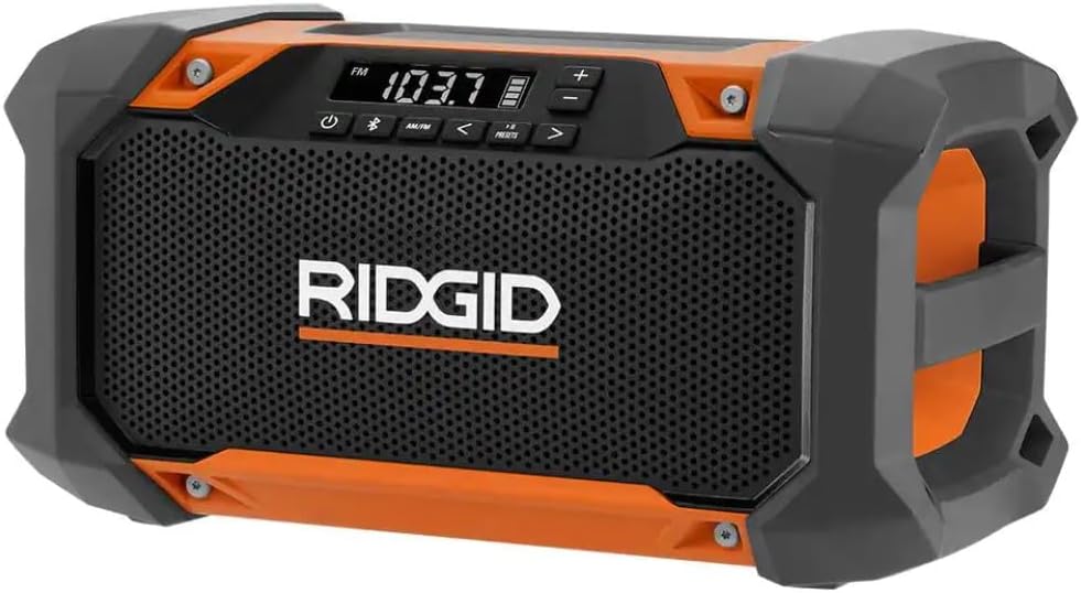 RIDGID 18V Hybrid Jobsite Radio with Bluetooth Technology
