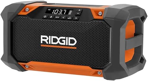 RIDGID Radio híbrida de 18 V para el lugar de trabajo con tecnología Bluetooth (solo herramienta) R84089B