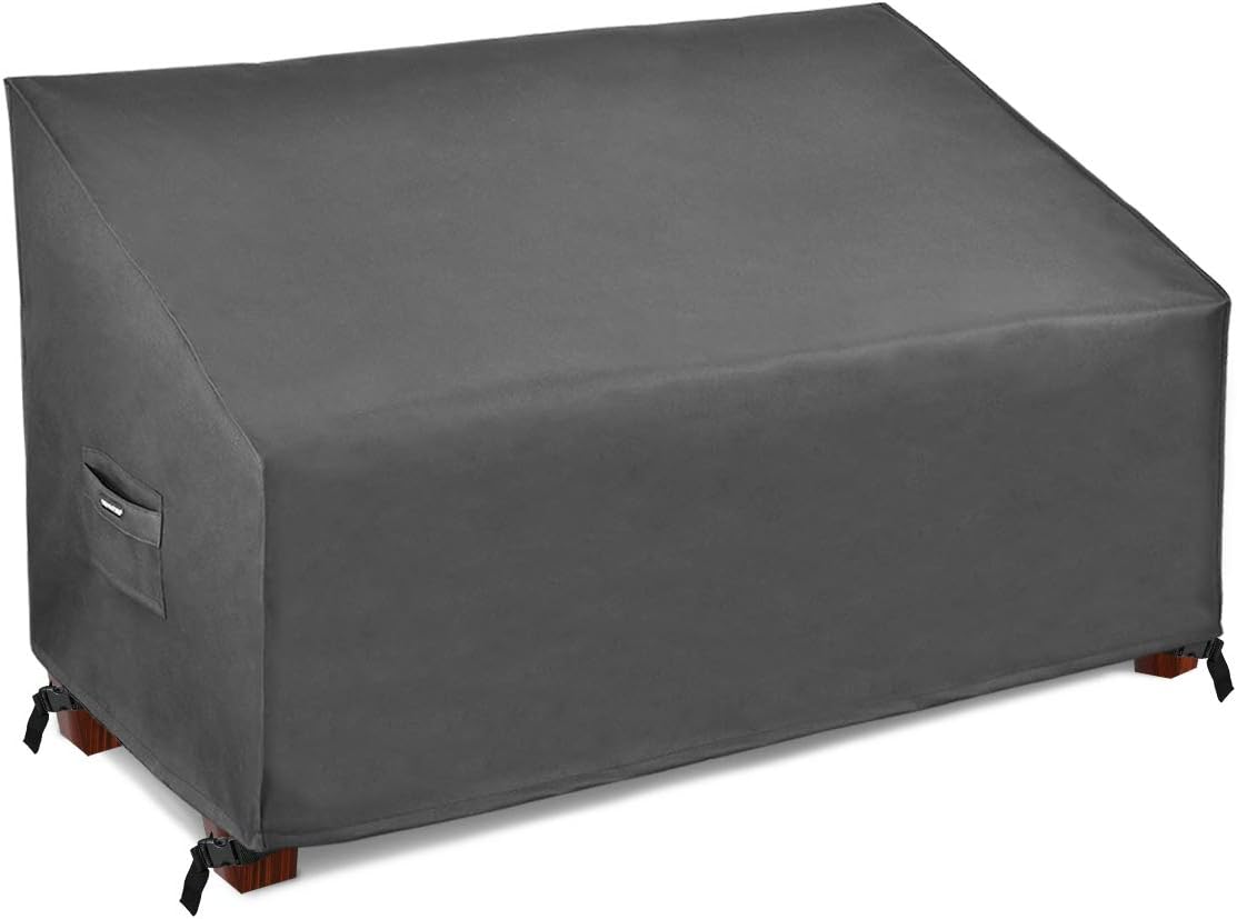 Patio Watcher Small Outdoor Loveseat Bench Cover, Durable and Waterproof Patio Furniture Sofa Cover, Grey : Patio, Lawn & Garden