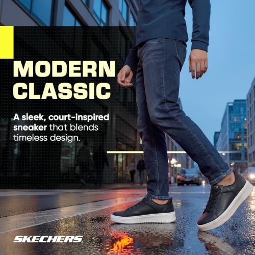 Image of Skechers Men's Court Break - Double Vented Hands Freee Slip-ins | Casual Shoe, Air-Cooled Memory Foam, No Tie Fit, Hands Free Slip-ins