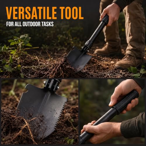Camping Shovel – 16" Portable Folding Shovel with D-Handle - Image 3